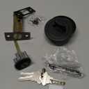 BESTTEN Single Cylinder Deadbolt, Dead Bolt for Front Door and Garage Door, Keyed One Side, Thumb Turn Inside, Matte Black Finish