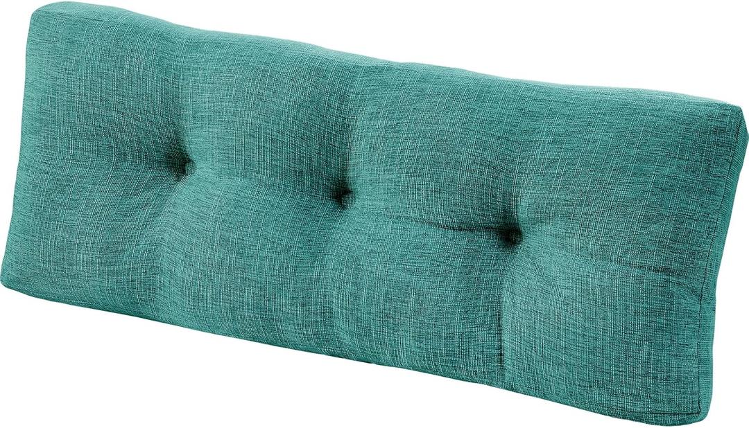 downluxe Indoor Bench Cushion for Indoor Furniture, Non-Slip Tufted Overstuffed Textured Foam Bench Seat Cushion, 1 Pack, 36" X 14" X 4", Green
