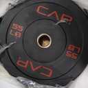 CAP Barbell Rubber Olympic Bumper Plate 55Lb | Multiple Options/Colors