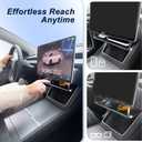 Hidden Under Screen Storage Box for Tesla Model Y(2025-2026) & Model 3 (2024-2026) – Openable Center Console Organizer with Anti-Slip Pad, Tesla Accessories