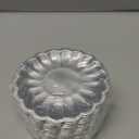 Yungyan 100 Pcs Mini Dessert Plates Cupcake Plates 3.5 Inch Silver Scalloped Rim Mini Paper Dessert Dish for Cake DIY Baking Party Wedding Birthday