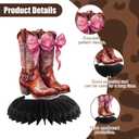 9 Pcs Cowgirl Party Decorations for Table Boots or Bows Western Pink Cowgirl Honeycomb Centerpieces Coquette Rodeo Western Decor for Baby Shower Bachelorette Birthday