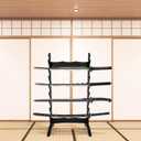 8 Tier Sword Display Stand Floor, Multilayer Katana Stand Floor, Wooden Sword Rack Floor Stand, Japanese Samurai Sword Holder (8 floors)