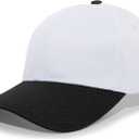 Pacific Headwear Standard Coolport Mesh Hook-and-Loop Adjustable Cap, White/Black