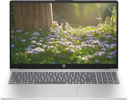 HP Portable 15'' HD Micro-Edge IPS Laptop, Intel N Series Processor Up to 3.68GHz, 4GB DDR4, 128GB SSD Storage, HDMI, Super-Fast 6th Gen WiFi, Windows 11 OS, Dale Silver
