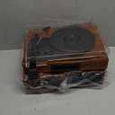 Vinyl Record Player with External Speakers BT 5.3 Wireless Turntable Portable with 3 Speed USB Vintage Wooden Brown