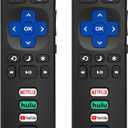 (Pack of 2) Replacement Remote Control Only for Roku TV, Compatible for TCL Roku/Hisense Roku/Onn Roku/Sharp Roku/Element Roku/Westinghouse Roku/Philips Roku Smart TVs (Not for Roku Stick and Box)