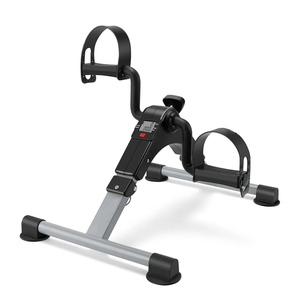 Folding Exercise Bike Pedal Exerciser Portable Desk Bike with LCD Display for Arms and Legs Workout