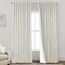 PANELSBURG Blackout Curtains 96 Inches Long,96 Inch Curtains 2 Panel Set for Living Room,70 Inch Wide Black Out Linen Drapes 96 Inches Long 2 Panels for Bedroom,Cream (70"W x 96"L (Pack of 2), Natural Cream)