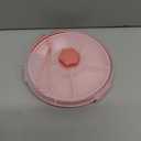 KingKam Kids Snack Spinner Containers, Reusable Toddler Spin Snack Container Box with 4 Compartments & Lid for Travel On-The-Go Snacking, BPA Free | No Spill | Dishwasher Safe | Strap and Sticker