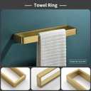 Bathroom Hardware Accessories Set Brushed Gold Towel Bar Set Square Bathroom Accessories Kit 4-Piece Towel Holder Set Stainless Steel Wall Mounted,23.6 Inch Towel Bar
