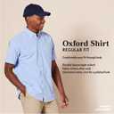 Amazon Essentials Oxford Shirts for Men - Regular-Fit, Short-Sleeve (XX-Large, Navy)
