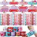 JOYIN 28 Valentine's Day Gifts Cards with Slap Bracelet, Animal Heart Snap Bracelet Wristband for Kids, Valentine's Party Favors, Classroom Exchange, Game Prizes