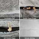 Bean Bag Chair Cover for Kids Adults(Cover Only,No Filler),Big Round Soft Fluffy PV Velvet Washable Lazy Sofa Bed Cover for Adults,Living Room Bedroom Furniture Outside Cover (Rose Red, 7FT)