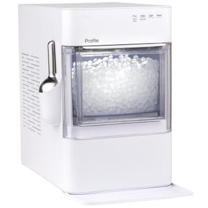GE Profile Opal 2.0 Ultra Nugget Ice Maker with Scale Inhibiting Filter, Scoop Included, 38 lbs in 24 Hours, Pellet Ice Machine with WiFi & Smart Connected, Stone White