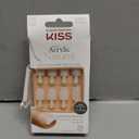 KISS Salon Acrylic Natural Press On Nails, Nail glue included, 'Rare', Nude, Short Size, Squoval Shape, Includes 28 Nails, 2g Glue, 1 Manicure Stick, 1 Mini File