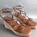 SM New York July Women’s Taupe Wedge Sandals Size 9.5