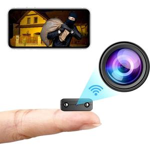 Pyzzia Wi-Fi Camera 1080P HD Smart Home Cameras Mini Cameras Cam with Motion Sensor Night Vision App Control Cellphone Control No Battery No Need Wi-Fi