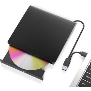 External Bluray Drives, Portable 3D External Blueray/ DVD Drive for Pc, Support 50G Disc R/ W USB 3.0 Type-C Blu Ray Burner for Laptop, External Bluray Burner Compatible with Windows, Mac OS, Linux