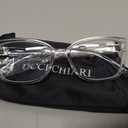 OCCI CHIARI Modern Big Frame Reading Glasses for Women Square Readers(Black 2.0x) 