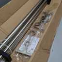 Double Curtain Rods with Aluminum Full Surround Brackets and Cube Box Finials,Brushed Nickel Curtain Rods for Windows 72 to 144 inch,1'' Front and 5/8''Back Adjustable Double Drapery Rods
