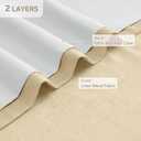 CAPALOCA Pinch Pleated Curtains Blackout, Linen Blackout Curtains 96 inches Long 2 Panels Set for Bedroom, Thermal Insulated Pinch Pleated Drapes for Living Room, 40"W x 96"L (Pack of 2), Khaki