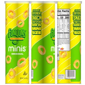 Minis, Funyuns Original, 2.875 oz Canister, Pack 4, Best By: 06 OCT 2026