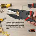 Multipurpose Heavy Duty Scissors All Purpose Utility Industrial Scissors - 6-in-1 Cutter with Safety Lock, Non-slip Handle, and Thread Trimming - Perfect for Soft Pipe, Fibre, Wood, Iron Wire, Box