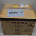 Alpha Living 6 Pack - Disposable Chafing Dish Buffet Set, Half Size Pans, Welded Body Food Warmers for Parties, Fuel Cans Complete Set, Warming Trays (Complete Kit (with Racks))