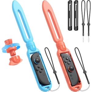 2 x [for  //] Sword Grip Holder for Nintendo Switch 2/1/OLED Joy Pad, Sword Game Accessories for Nintendo Switch Sports Chambara/Legend of Zelda: Tears of the Kingdom/Skyward Sword