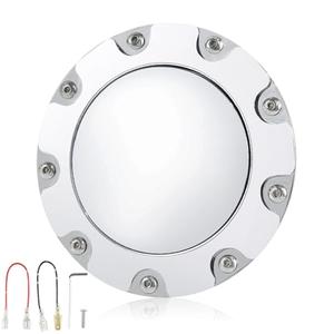 QYMOPAY Aluminum Horn Button for 9-bolt Steering Wheels, High Polish Finish 9-Bolt Steering Wheel Horn Button, for Most 9-Hole Steering Wheel Flat Horn Buttons on the Market