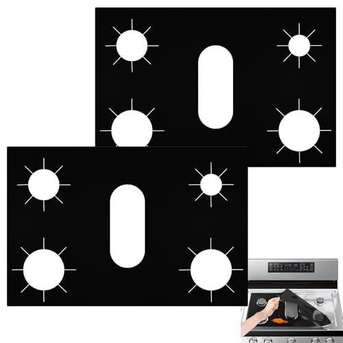 2 Pack Stove Top Covers for Samsung Gas Range Non-Stick 5 Burner Stove Top Covers for Gas Burners Stove Guard for Gas Stoves Reusable Washable Stove Protectors Keep Stove Clean