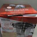 ExcelSteel 12 Qt Multifunction Stainless Steel Pasta Cooker with Encapsulated Base, Vented Glass Lid, and Riveted Silicone Covered Handles