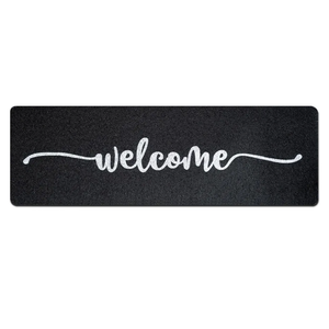 Long Doormat 48x 16 inch Front Door Mat Welcome Doormat Front Door Mat Welcome Floor Mat for Front Door Outdoor Indoor Porch Entrance Decor Black