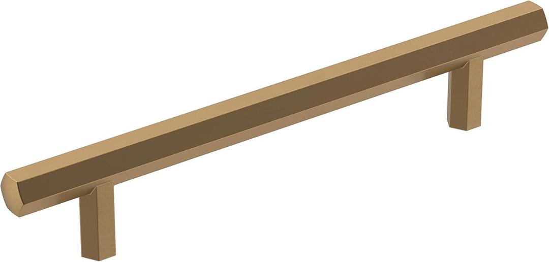 Amerock | Cabinet Pull | Champagne Bronze | 5-1/16 inch (128 mm) Center-to-Center | Caliber | 1 Pack | Drawer Pull | Cabinet Handle | Cabinet Hardware