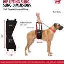 Tuff Pupper Dog Sling Hip Harness | Rear Lift Support for Senior & Injured Dogs | Adjustable Mobility Aid | Strong Padded Handle | Comfortable Design | Hip & Hind Leg Assistance (Tall, Male)
