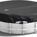 14 Ft Pool Cover 420D One-Piece Round Pool Cover, Quick Installation and dismantling Above Ground Pool Cover, One-Click Installation Solar Cover,Hydrophobic,UV Protected, Weather Resistant