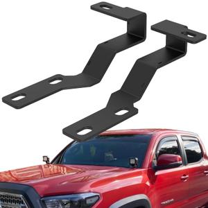 Ditch Light Brackets Hood Mount Brackets Compatible for Auxiliary Off road LED Pod Light Work Light on 2nd Gen Toyota Tacoma 2005-2015