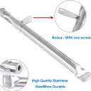 Uniflasy Grill Replacement Parts Kit for Expert Grill 720-0789H 4-Burner Propane Gas Grill Porcelain Steel Heat Plate Shield Stainless Steel Pipe Burners 4 Packs
