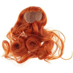 Curly Doll Wig DIY for 1/4 Scale Dolls - 19cm High-Temperature Wire Hot Carroty Hairpiece