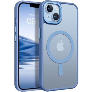 BENTOBEN Magnetic for iPhone 13 Case & iPhone 14 Case [Compatible with Magsafe] Translucent Matte Phone Case iPhone 13/14 Slim Shockproof Women Men Protective Cover for iPhone 13/14 6.1", Blue