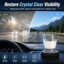 3 x Automotive Glass Oil Film Remover & Windshield Cleaning Brush | 2-in-1 Windshield Cleaner with Sponge Brush | Removes Stubborn Oil Film, Bugs & Smudges for Crystal Clear Visibility & Safer Driving