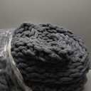 Bigacogo Chunky Knit Throw Blanket for Couch, 80x90 inches, 100% Hand Knitted with Thick Jumbo Chenille Yarn, Cozy Soft Large Rope Knot Cable Crochet Blankets for Sofa Bed Living Room, Iron Gray