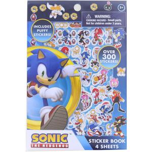 Sonic The Hedgehog Sticker Book | 4 Sheets | Over 300 Stickers