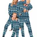 PopReal Christmas Pajamas for Family, Family Christmas Pajamas PJs Matching Sets Top Sleepwear Jammies MOM M