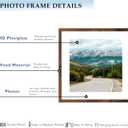Wood 22x22 Picture Frame with 18x18 Mat Deep Brown, Display 18x18 with Mat or 22x22 without Mat, Wood 22 by 22 Photo Frame, 22 x 22 Frame for Wall Hanging Display, Deep Brown