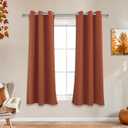 Mrs.Naturall Burnt Orange Curtains 42x54 Inches Long for Dining Room 2 Panels Blackout Room Darkening Curtain for Bedroom