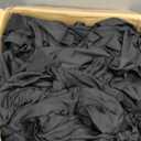 VEVOR 50 Pcs Flat-Front Chair Covers Polyester Spandex Stretch Slipcovers for Wedding Party Dining Banquet, Black