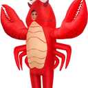 KOOY Inflatable Lobster Costume Adult, Inflatable Costume For Adult, Blow Up Crawfish Costumes Women/Men for Funny Party, Lobster Dress, Onesie For Mardi Gras/Halloween, Inflatable costumes size: suit for 150cm-180cm 