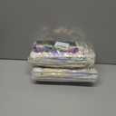 2 x CCINEE 4 Packs Mardi Gras Fringe Table Skirt Party Decorations, 36ft Purple Green Gold Wavy Metallic Tinsel Foil Carnival Table Skirts For Mardi Gras Carnival Holiday Masquerade Party